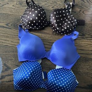 Soma Vanishing Back Full Coverage Underwire Bra 36C - Lot of 3